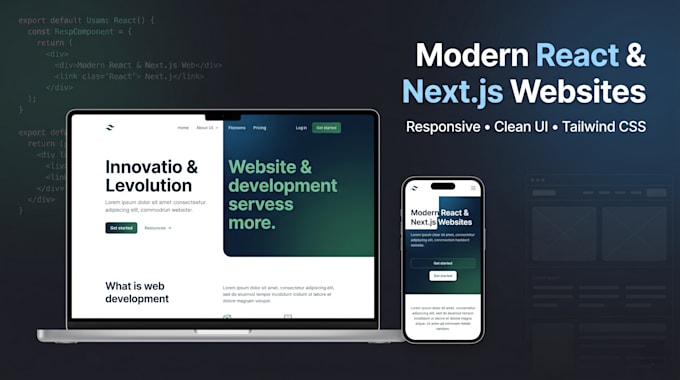 Un site web moderne et responsive utilisant react next js et tailwind css