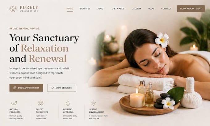 design simvoly salon website simvoly spa website simvoly wellness website