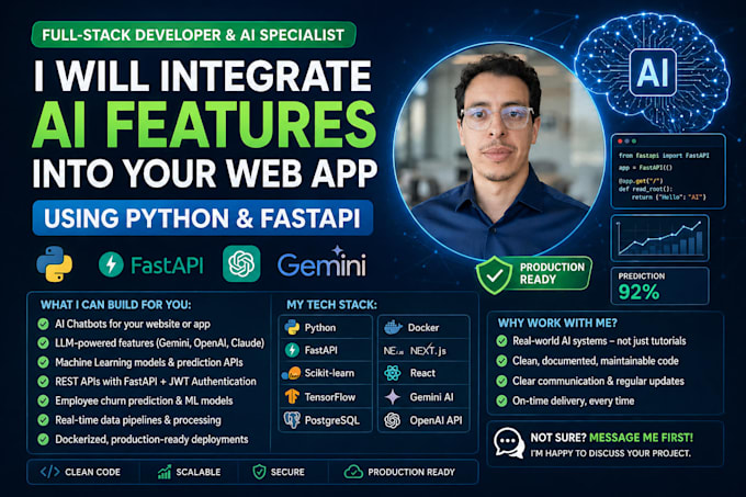 integrate ai features into your web app using python and fastapi