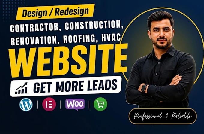 design contractor, construction, renovation, roofing, hvac, plumbing website