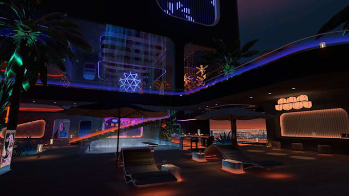 edit, create custom vrchat world vr world meta vr metaverse world 3d environment