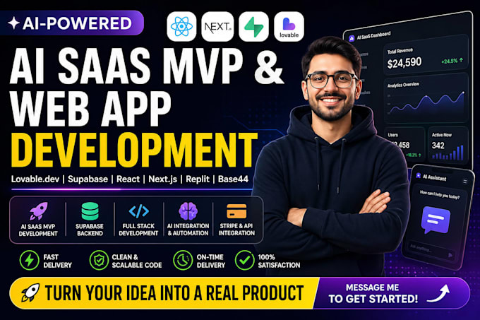 develop deploy scale and fix vibe coding lovable, replit, base 44 app, saas mvp