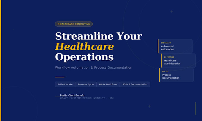 design healthcare workflow automations and process documentation systems