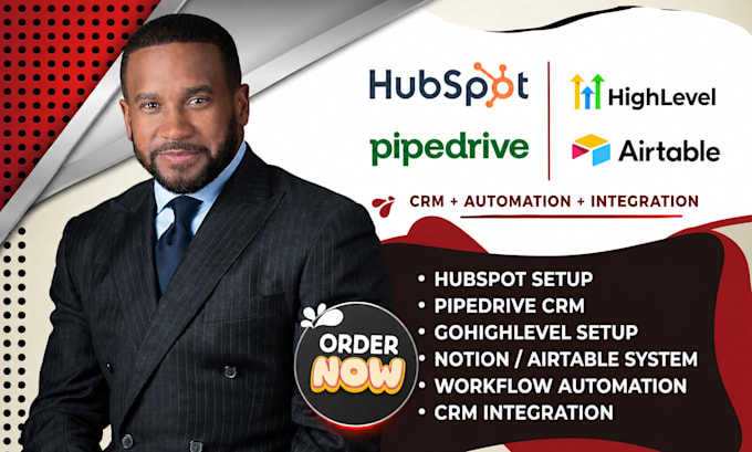 integrate pipedrive, hubspot, gohighlevel, bitrix24, notion, airtable automation