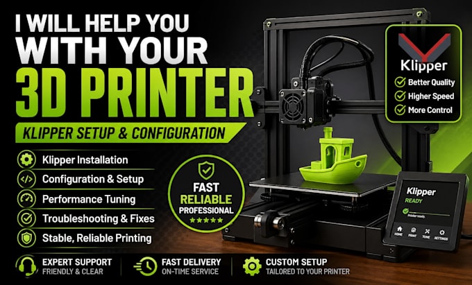 help you with your 3d printer and klipper setup