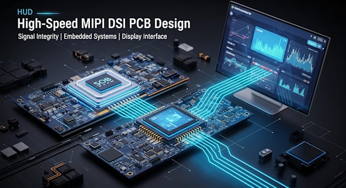 design high speed mipi dsi display interface pcb for embedded system
