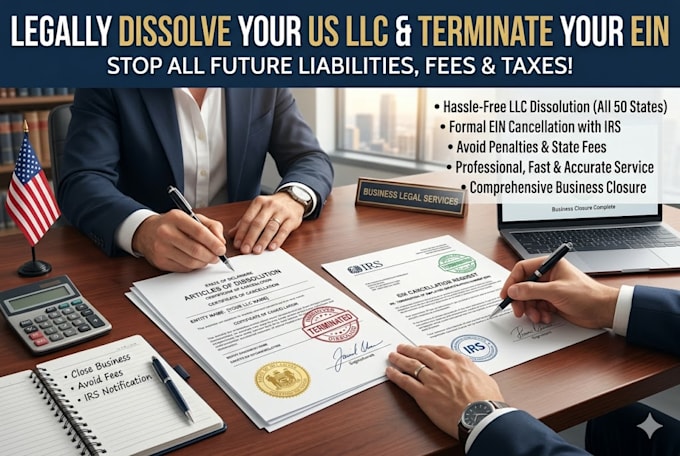 legally dissolve your US llc and terminate your ein to stop liabilities
