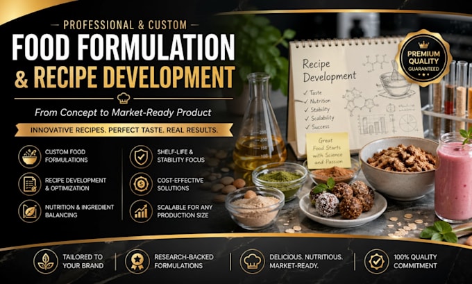 create custom food formulation and recipe development for your product