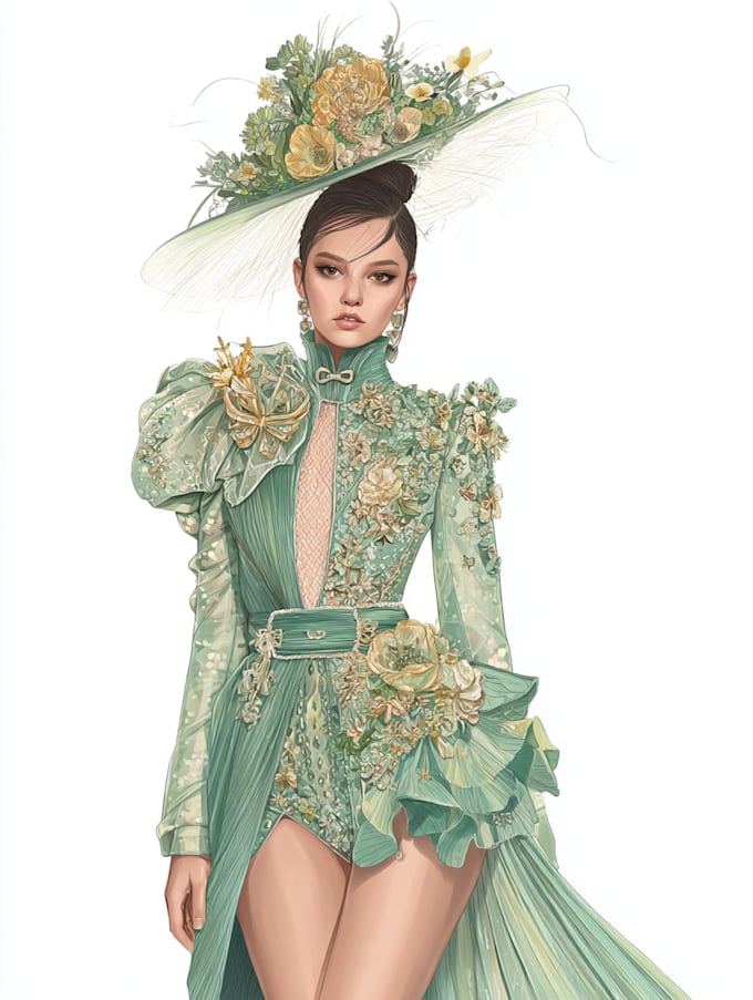 Draw fashion and colorfull digital illustration by Isabellousa | Fiverr