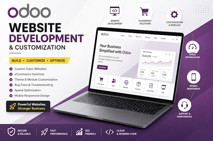be your expert odoo developer for website customization ecommerce and fixes