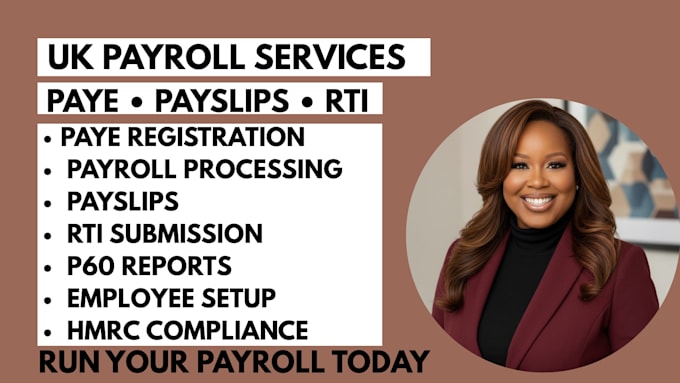 uk payroll services, paye setup, payslips, p60 and rti submission