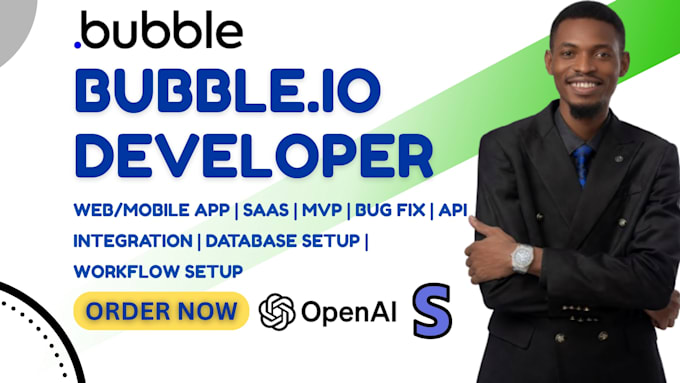 develop bubble io app, saas website, bubble mvp, bubble io developer