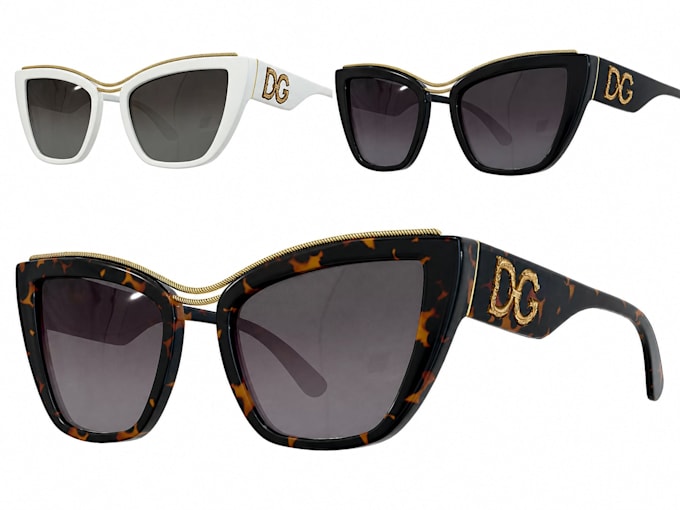 create realistic 3d sunglasses and eyewear rendering for product marketing