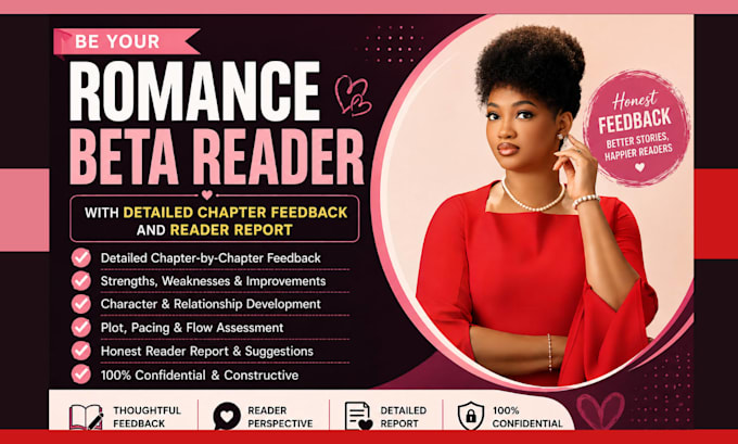 beta read your romance novel with detailed chapter feedback and reader report