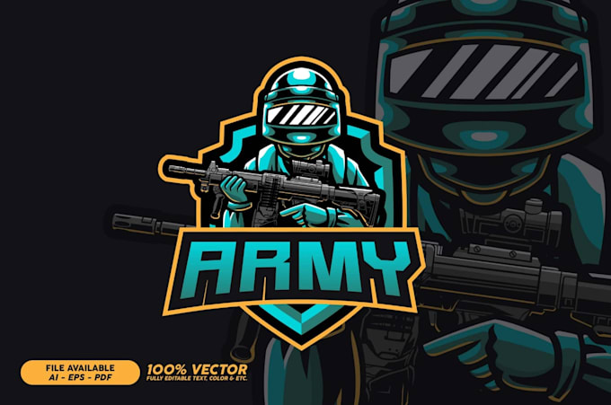 do high quality eye catching army, veteran logo