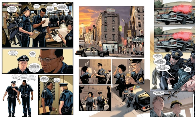 draw comic illustration comic book pages graphic novel art