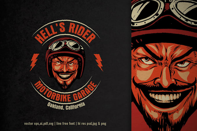 do creative high quality devil, evil logo