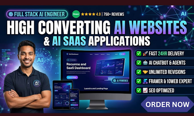 develop ai website ai saas framer ai 10web and ai web application