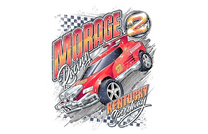 design vintage racing tee logo