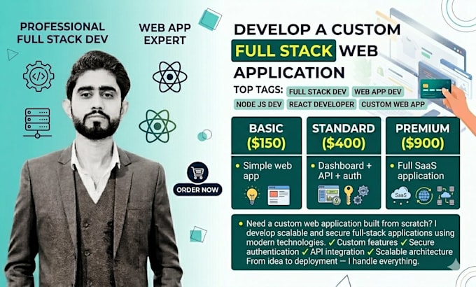 develop a custom full stack web application