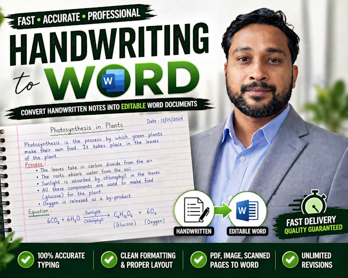convert messy handwriting to word