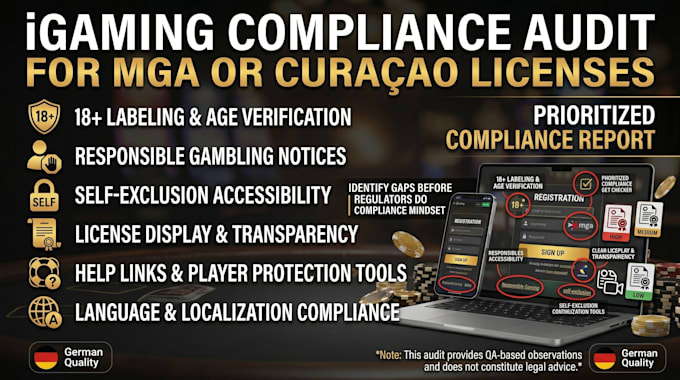 perform a compliance check on your igaming platform
