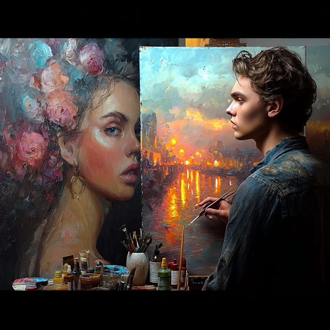 paint renaissance art oil painting portrait
