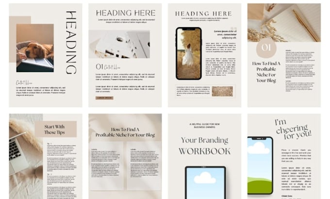 design canva ebook, worksheet, journal, planner, checklist