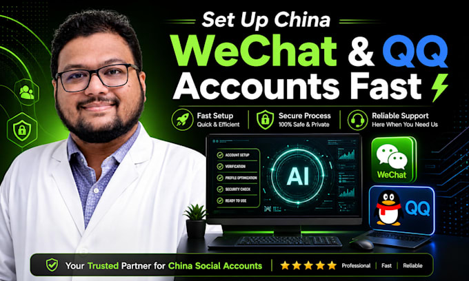 set up china wechat and qq accounts fast