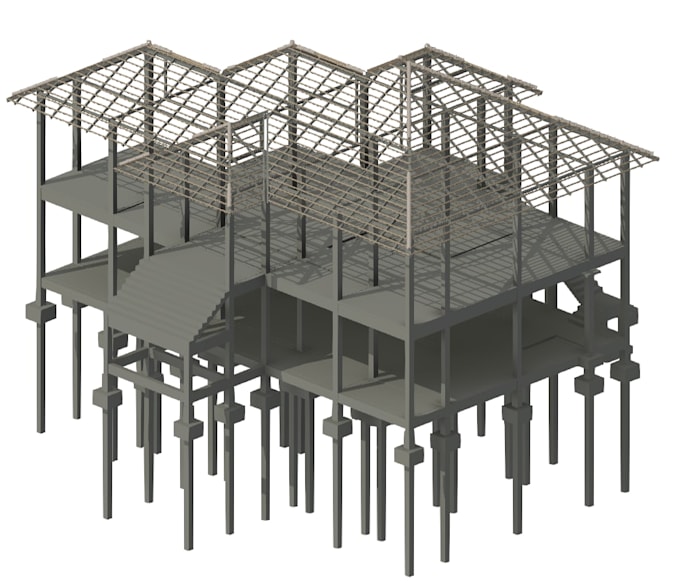create a precise 3d structural model bim by a civil engineer