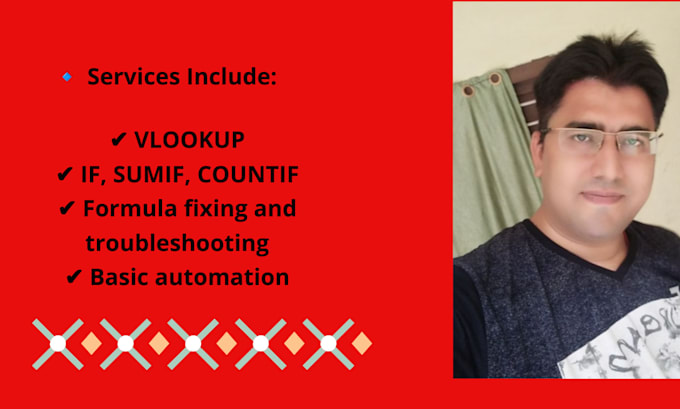 solve excel formulas,vlookup and automation tasks