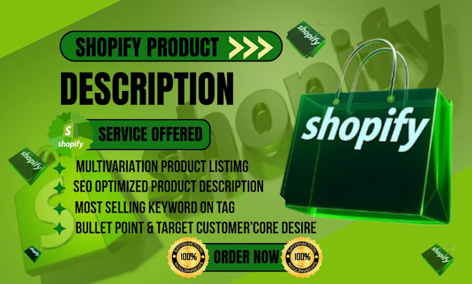 write high converting shopify product description for dropshipping