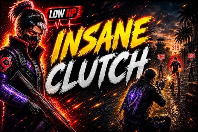 design high CTR free fire gaming youtube thumbnails