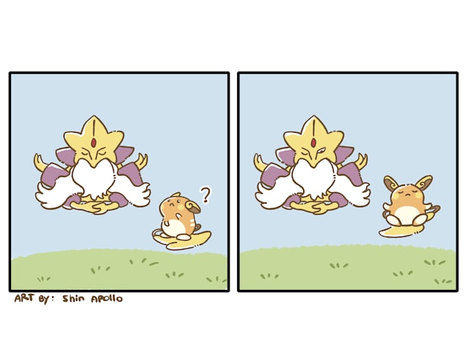 do a custom cute pokemon, cartoon, digimon comic strips