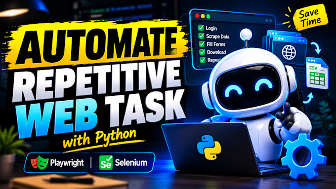 automate repetitive browser tasks using python playwright or selenium