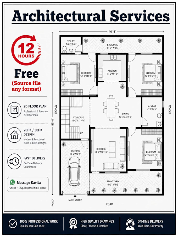 draw 2d floor plan