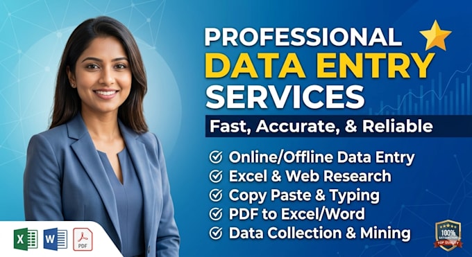 provide professional data entry and copypaste services