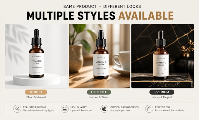 professional realistic ai product photography