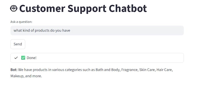 build a customer support chat bot for you