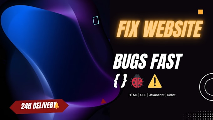 fix HTML CSS javascript or react bugs quickly
