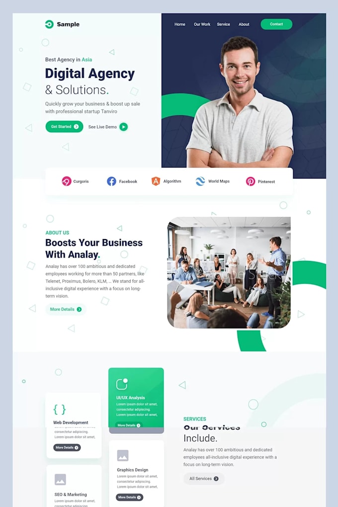 design a modern website for interior designers
