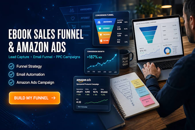 build a high converting ebook sales funnel and amazon ads campaign