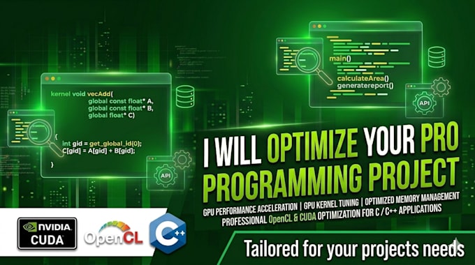 do GPU performance acceleration for you with opencl or cuda