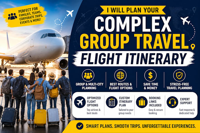 plan your complex group travel flight itinerary