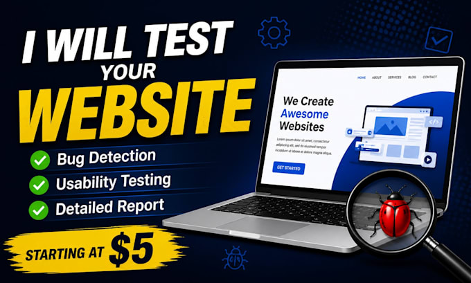 test your website for bugs usability and performance