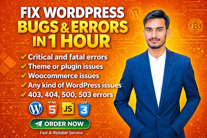 fix wordpress issues, fix wordpress errors, bugs, fix wordpress website