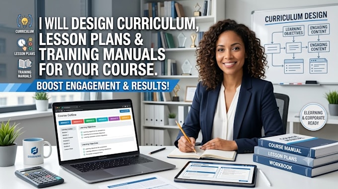 design curriculum, lesson plans, and training manuals for your course