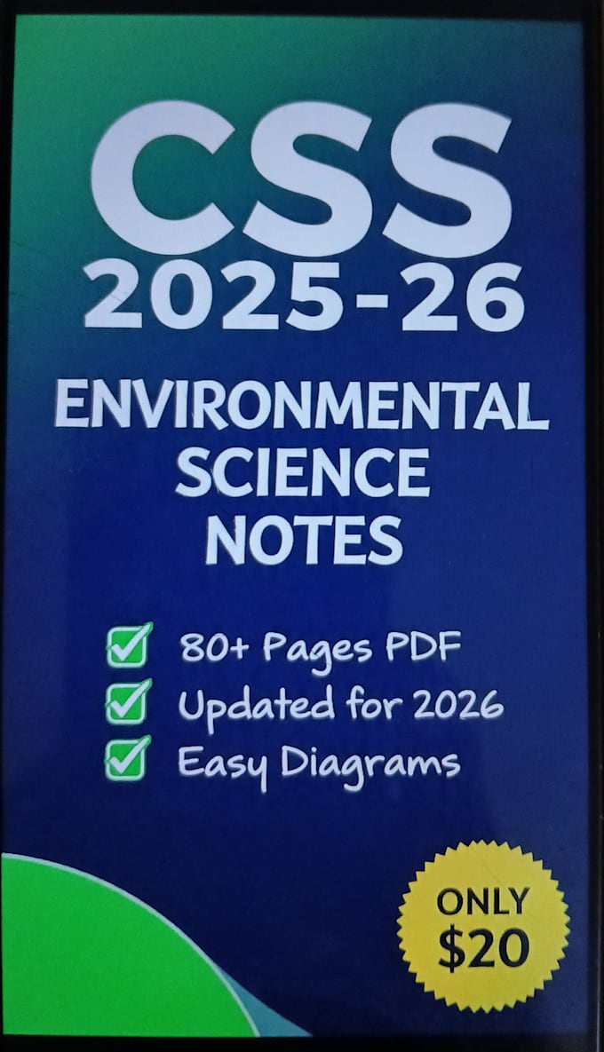 provide css environmental science notes PDF