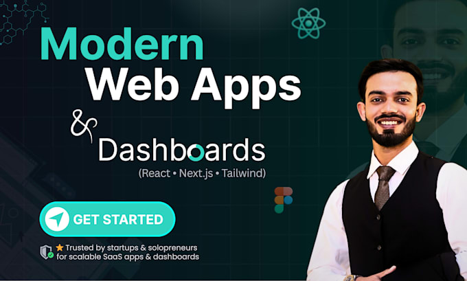 build a custom saas web app dashboard in react, next, node