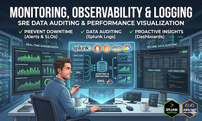 set up advanced monitoring, splunk logging, and observability